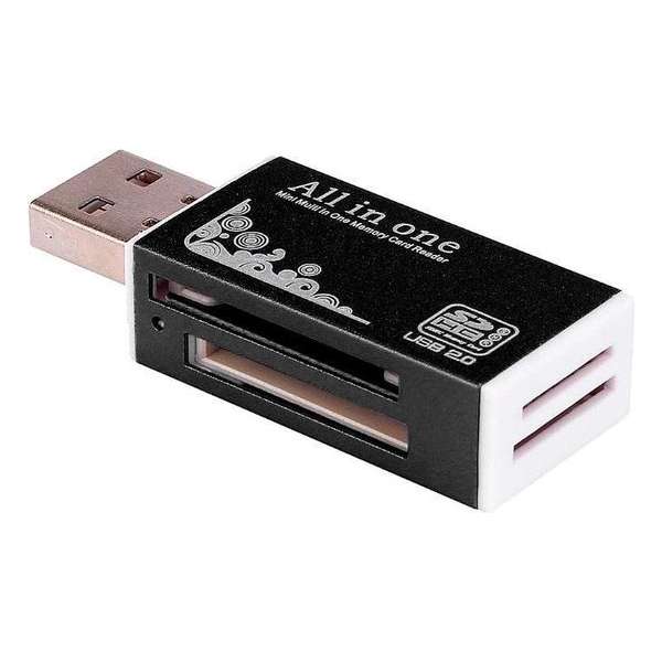 DrPhone Alles in 1 USB 2.0 Kaartlezer – Micro SD – SDHC – Hoge Kwaliteit Metalen Behuizing – Zwart
