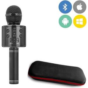 Bluetooth Karaoke Microfoon - Draadloos met HiFi Speaker Box - Set voor Android/iPhone/Apple - Zwart