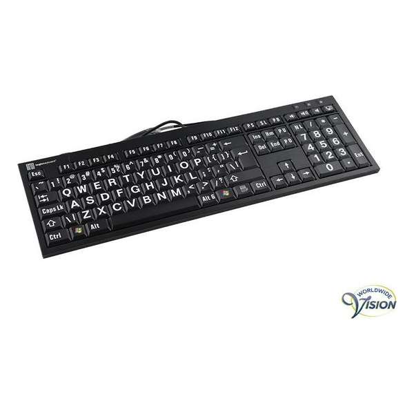 Nero XL Slim Line toetsenbord wit/zwart