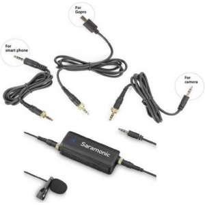 Saramonic Dual Audio Mixer LavMic met Lavalier Microfoon voor DSLR/GoPro/Smartphones