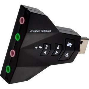 Externe virtuele 7.1CH Audio Sound Card kaart / USB naar 3.5mm 4x Female
