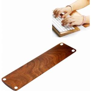 SamDi Walnoot Houten polssteun Ondersteuning / Hand Pad-toetsenbord voor pc-toetsenbord (bruin)