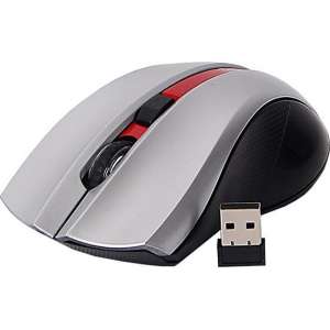 Optical mouse – Draadloze muis voor de computer 2.4GHz – Zilver