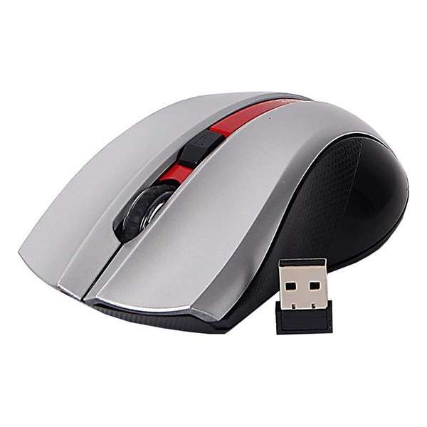 Optical mouse – Draadloze muis voor de computer 2.4GHz – Zilver