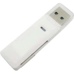 USB 3.0 (Micro) SD Cardreader Adapter / Kaartlezer Slim (Wit)