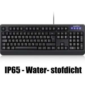 Perixx Periboard 517 B Afwasbaar toetsenbord (IP65) waterdicht toetsenbord | QWERTY/US - Zwart