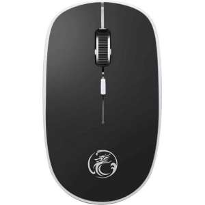 Apedra iMICE E-1600 4-Keys 1600 DPI Mini 2.4G draadloze stille muis (zwart)