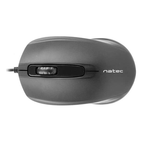 Natec Hoopoe - Bedrade Muis - USB 2.0 - 1600 DPI - Zwart