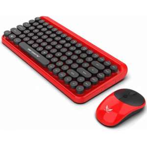 ZERODATE LD-WKM800 84 toetsen Keyboard + 4 toetsen Mouse 2.4G draadloos Multimedia Kit(Red)