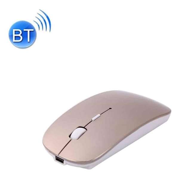 MC-008 Bluetooth 3.0 batterij Draadloze muis opladen voor laptops en Android-systeem Mobiele telefoon (goud)