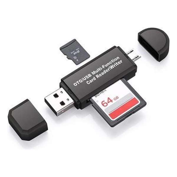 Doodadeals 2 in 1 Multifunction SD / TF OTG Card Reader for USB / Micro USB Devices