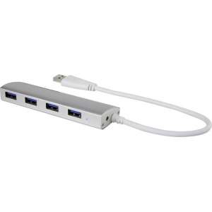 Renkforce 4 poorten USB 3.0 hub Met aluminium behuizing Aluminium