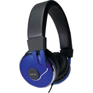 LogiLink HS0040 headphones/headset Hoofdband Zwart, Blauw