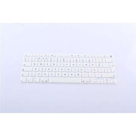 Xssive Toetsenbord cover voor MacBook 12 inch Retina - siliconen -  wit - NL indeling