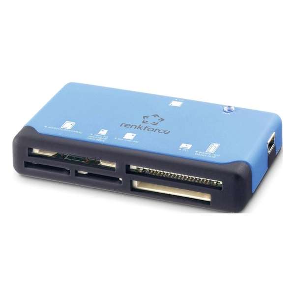 Renkforce CR17e Externe geheugenkaartlezer USB 2.0 Blauw