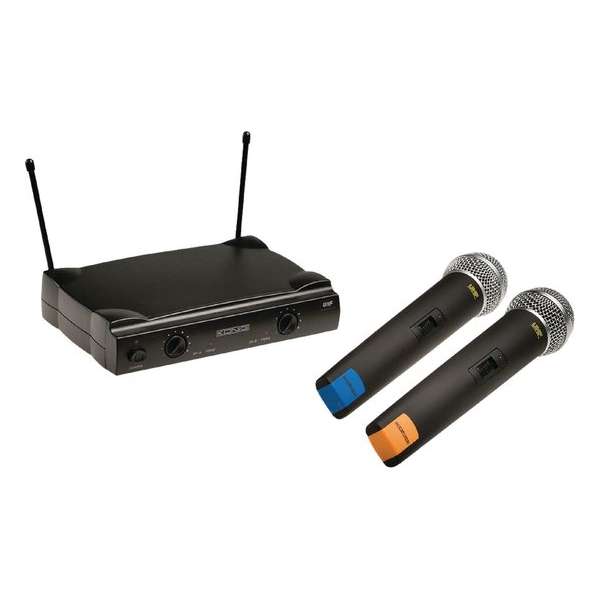 Wireless microphone system 2 microphones - Draadloze microfoon set - 2 microfoons