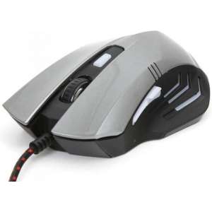 VARR OM-267 6 knops Gaming mouse  1200-1600-2400-3200DPI 6D grijs/zwart met anti-zweet coating