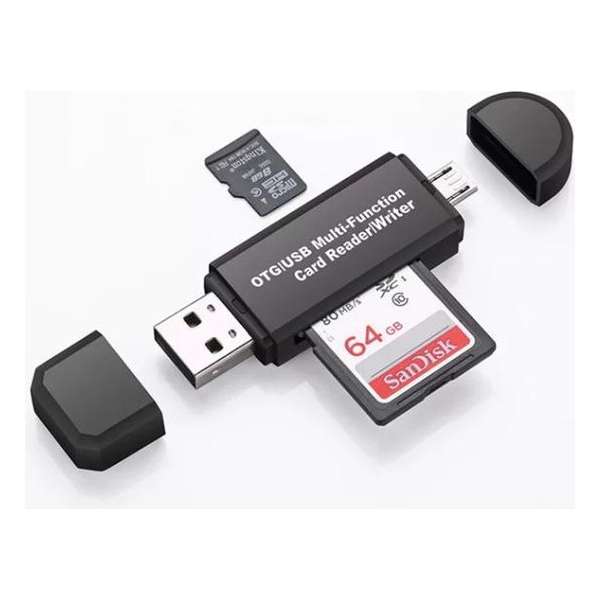 Multifunctionele card reader - 4 in 1 - USB - Card reader/writer