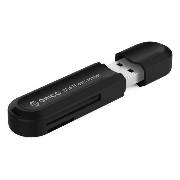 Orico - USB3.0 Kaartlezer voor TF & SD Geheugenkaarten - OTG-functie - 5Gbps - Zwart
