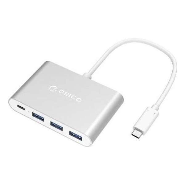 Orico USB-C Hub  3x USB 3.0 en Power Delivery - Aluminium - Zilver