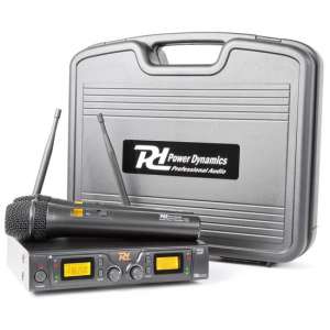 Power Dynamics PD782 Draadloos Microfoon Systeem UHF 2x 8-Kanaals Microfoons