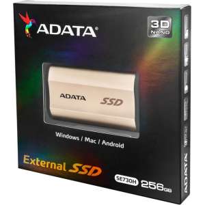 ADATA SE730H - 256GB Externe SSD USB3.1 - Goud