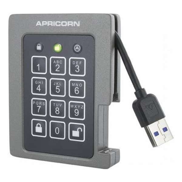 Apricorn Padlock - FIPS validated, 480GB SSD USB 3.0