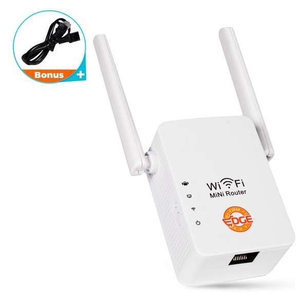 FirmEdge Wifi Versterker - 300Mbps - Repeater - Stopcontact - Draadloos - Netwerk / Internet - Booster - Extender