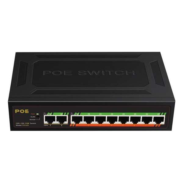 SBVR TXE005 PoE Netwerk Ethernet Switch | 10 poorten | 1000 Mbps