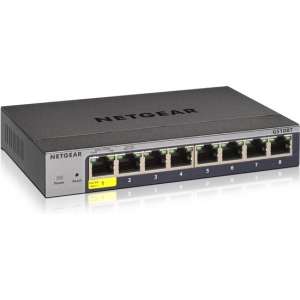 Netgear GS108Tv3 Managed L2 Gigabit Ethernet (10/100/1000) Grijs