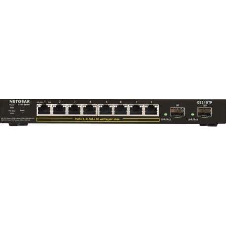 Netgear GS310TP - Netwerk Switch - Smart Managed - 8 poorten