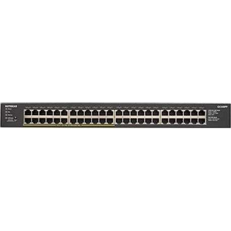 Netgear GS348PP - Unmanaged Gigabit Ethernet (10/100/1000) Zwart Power over Ethernet (PoE)