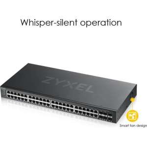 Zyxel GS1920-48v2 - 48-Port Gigabit Ethernet Smart Managed Switch met 4 Gigabit Combo Ports en 2 SFP Ports en Hybrid Cloud mode