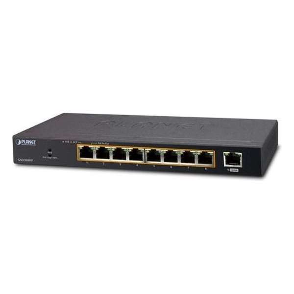 Planet GSD-908HP netwerk-switch Managed Gigabit Ethernet (10/100/1000) Zwart Power over Ethernet (PoE)