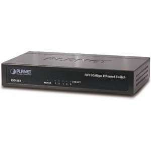 Planet FSD-503 netwerk-switch Unmanaged L2 Gigabit Ethernet (10/100/1000) Zwart