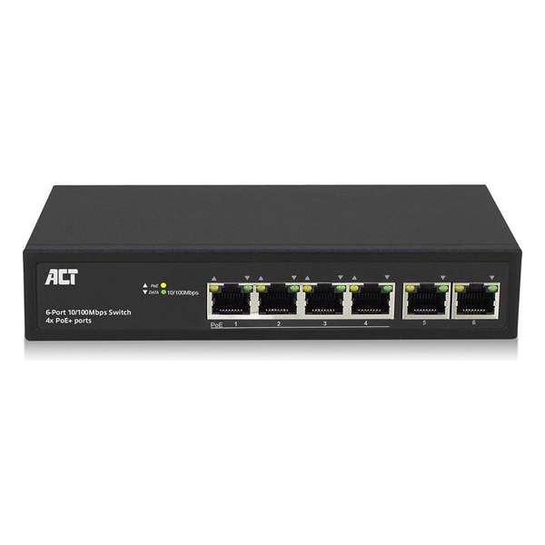 ACT AC4430 netwerk-switch Managed Fast Ethernet (10/100) Zwart Power over Ethernet (PoE)
