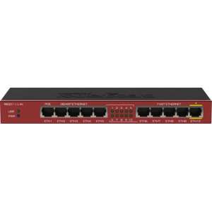 Mikrotik RB2011IL-IN netwerk-switch Gigabit Ethernet (10/100/1000) Rood Power over Ethernet (PoE)