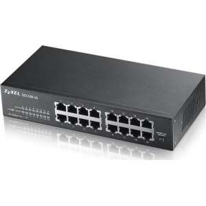 Zyxel GS1100-16 - 16-Port Gigabit Ethernet Unmanaged Switch - Fanless Design