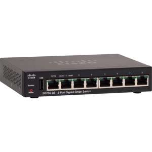Cisco SG250-08 Managed L2/L3 Gigabit Ethernet (10/100/1000) Zwart Power over Ethernet (PoE)