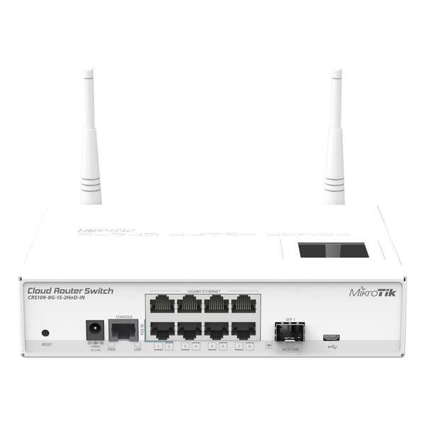 Mikrotik CRS109-8G-1S-2HnD-IN L3 Gigabit Ethernet (10/100/1000) Wit Power over Ethernet (PoE)