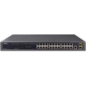Planet GS-4210-24T2S netwerk-switch Managed L2 Gigabit Ethernet (10/100/1000) Zwart 1U