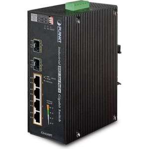 Planet IGS-624HPT netwerk-switch Gigabit Ethernet (10/100/1000) Zwart Power over Ethernet (PoE)