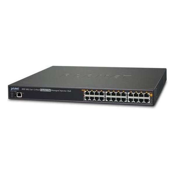 Planet HPOE-1200G netwerk-switch Managed Gigabit Ethernet (10/100/1000) Zwart 1U Power over Ethernet (PoE)