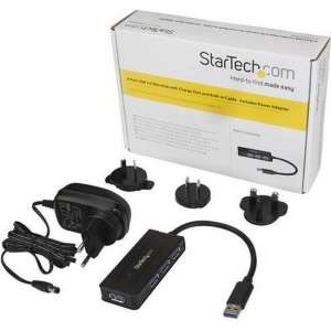 StarTech.com 4 Port USB 3.0 Hub with Cha