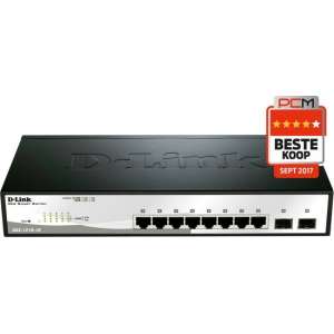 D-Link netwerk-411,416 10-port Gigabit WebSmart Switch with 2 Combo 1000 Base-T/SFP Ports