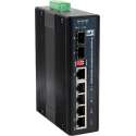 LevelOne netwerk-411,415 4x PoE 10/100/1000Base-T, 1x Gigabit Combo RJ45/SFP, 1x 100/1000Base-X SFP, 1024 MAC, 12Gbps
