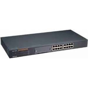 D-Link 16-port 10/100M NWay Rack Mountable, Auto-negotiation of MDI/MDIX Cross Over and IEEE 802.3x Flow Control