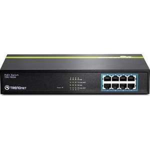 Trendnet TPE-T80H netwerk-switch Unmanaged Fast Ethernet (10/100) Zwart Power over Ethernet (PoE)