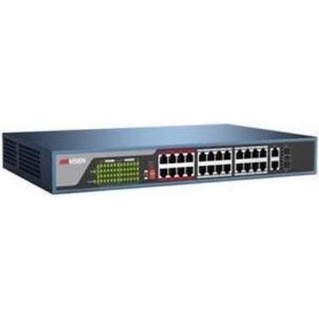 Hikvision Digital Technology DS-3E0326P-E netwerk-switch Unmanaged Fast Ethernet (10/100) Zwart 1U Power over Ethernet (PoE)
