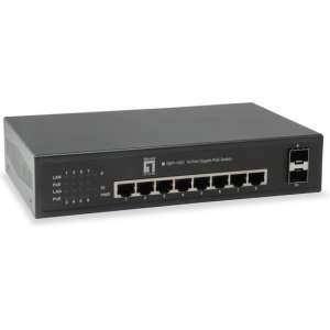 LevelOne GEP-1023W65 netwerk-switch Gigabit Ethernet (10/100/1000) Zwart Power over Ethernet (PoE)